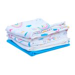 BABYS CARE Muslin Burp Cloth Pack of 5 | 100% Organic Cotton | Versatile Use Washcloth Face Cloth Cleaning Mess | Lightweight Baby Towel | Handy for Changing Cleaning Feeding Baby | 26"x26" | Rainbow - Image 2